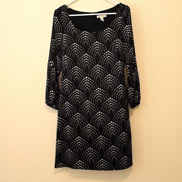 JB JULIE BROWN Black & White Scallop Pattern Dress size 6 NWOT! - Picture 1 of 11